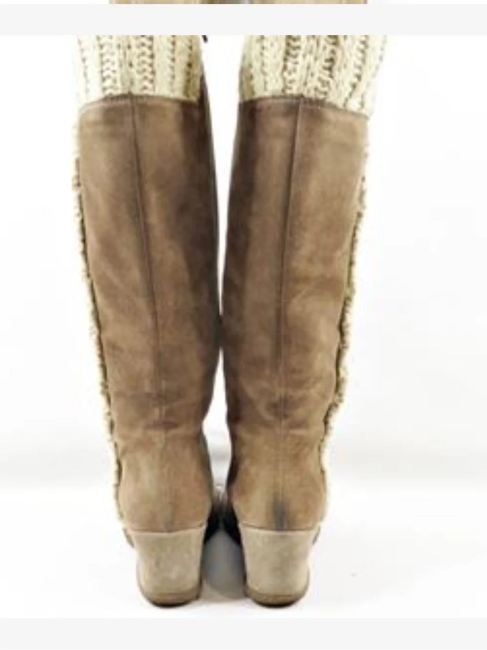 Aquatalia Italy Suede Sweater Boots Cottagecore Renaissance Fair Boho 8.5